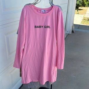 Pink T-shirt dress 01